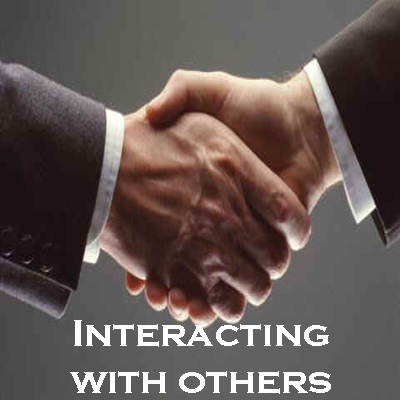 Interacting with others